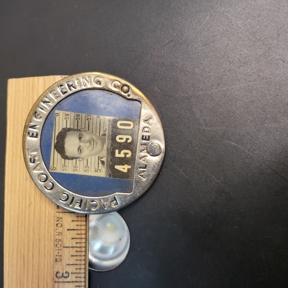 Antique Pacific Coast Engineering Identification Badge - Picture 9 of 9